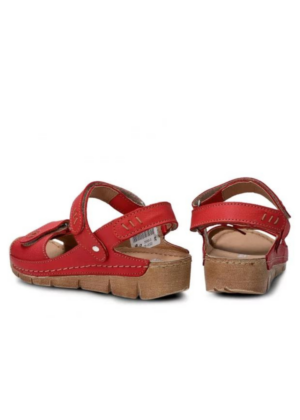 NAGABA NATURAALNAHAST naiste sandaalid punased-kohe laos-SUPER HIND-VIIMASED JÄÄNUD - Image 8