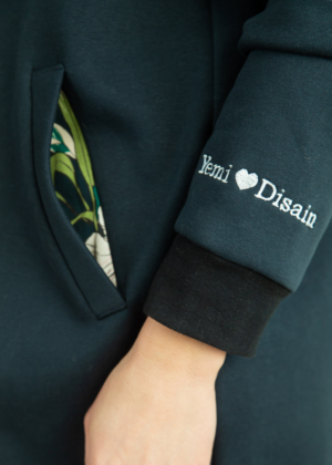 YEMI DISAIN tumesinine kapuutsiga pusa-jakk Dzungel-KLIENTIDE LEMMIK-KOHE LAOS viimane suurus L - Image 4