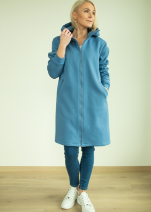 YEMI DISAIN helesinine kapuutsiga pusa-jakk- XL ja XXL KOHE LAOS - Image 3