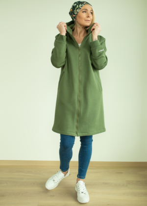 YEMI DISAIN metsaroheline kapuutsiga pusa-jakk ühetooniline- viimane XL KOHE LAOS - Image 5