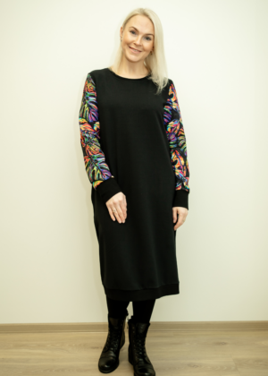 Stiilne must taskutega pusakleit Monstera-UUDIS- suurus M(38-40)-kohe laos-teised suurused tellimisel - Image 1