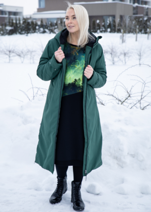 Huppa naiste talvemantel Eira roheline (300 gr soojustusega)-super hind - Image 4