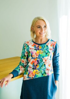 Stiilne sinine taskutega pusakleit Kevad-tellimisel -kohe laos suurus S-KLIENTIDE LEMMIK - Image 3