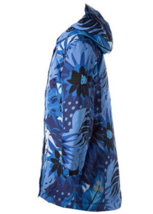 HUPPA tüdrukute vihma ja tuulekindel sügis-talvine parka sinise mustriga(140 gr soojustusega)-KOHE LAOS - Image 3