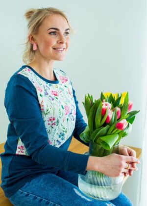 Armas suvise mustriga sinine pusa Moon-kohe laos  XL ja XXL-teised suurused tellimisel