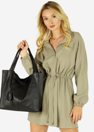 Marco Mazzini naturaalnahast must naiste käekott - Image 2