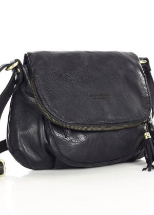 Marco Mazzini juodos natūralios odos moteriška rankinė - Image 3