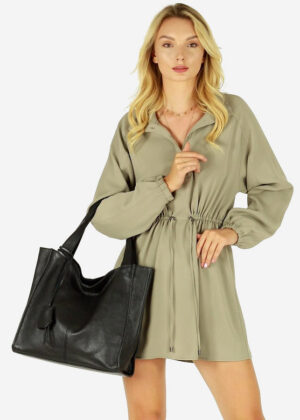 Marco Mazzini naturaalnahast must naiste käekott - Image 3