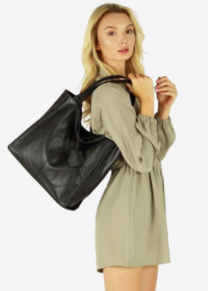 Marco Mazzini naturaalnahast must naiste käekott - Image 4