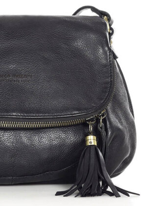 Marco Mazzini juodos natūralios odos moteriška rankinė - Image 5