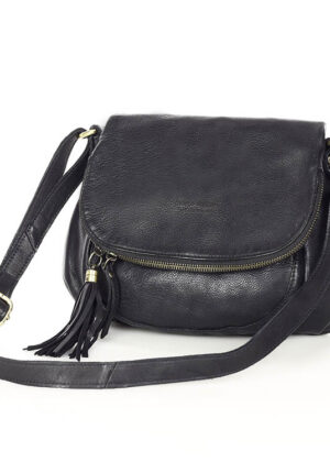 Marco Mazzini juodos natūralios odos moteriška rankinė - Image 6
