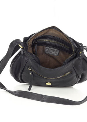 Marco Mazzini juodos natūralios odos moteriška rankinė - Image 9