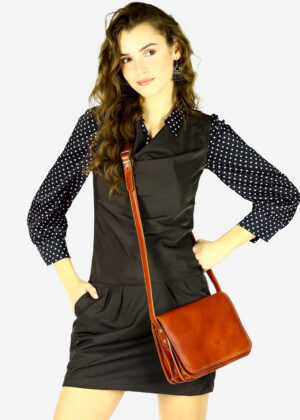 Marco Mazzini naturaalnahast konjakipruun käekott - Image 2