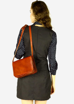 Marco Mazzini naturaalnahast konjakipruun käekott - Image 4