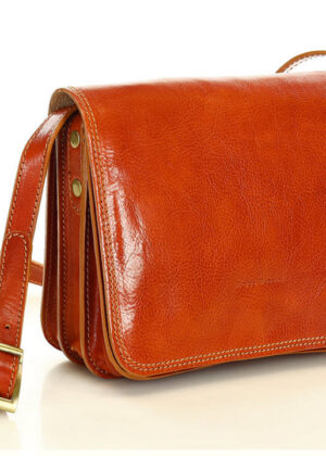 Marco Mazzini naturaalnahast konjakipruun käekott - Image 11