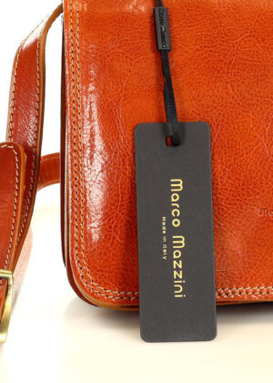 Marco Mazzini naturaalnahast konjakipruun käekott - Image 10