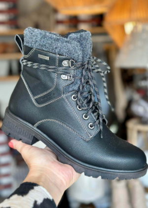 TAMARIS kõrvalt lukuga ja seest sooja karvaga mustad naiste poolsaapad-KOHE LAOS-SUPER HIND - Image 8