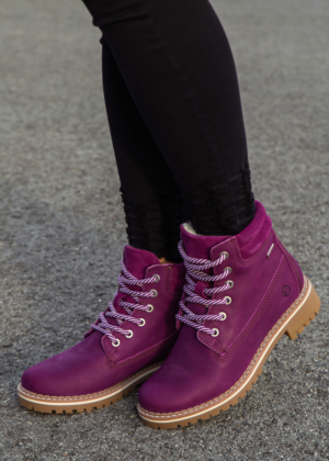 TAMARIS naturaalnahast sooja naturaalse lambavilla sisuga lillad naiste poolsaapad-KOHE LAOS-SUPER HIND - Image 3