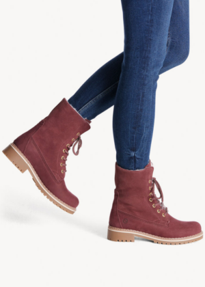 TAMARIS naturaalnahast  sooja lambavillase karvaga  bordoopunased naiste tanksaapad-KOHE LAOS-SUPER HIND - Image 5