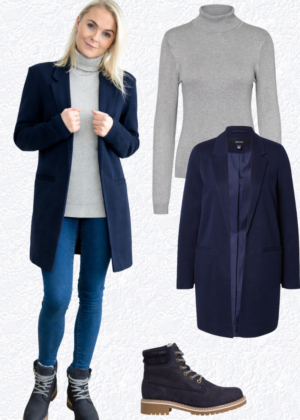 VERO MODA kõrge kaelusega naiste kampsun Glory helehall-KOHE LAOS - Image 3