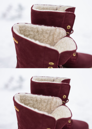 TAMARIS naturaalnahast  sooja lambavillase karvaga  bordoopunased naiste tanksaapad-KOHE LAOS-SUPER HIND - Image 4