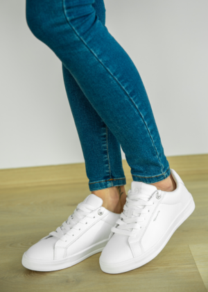 TAMARIS  NATURAALNAHAST valged naiste vabaaja jalatsid(sobivad ka laiemale jalale)-KOHE LAOS VIIMASED PAARID - Image 3