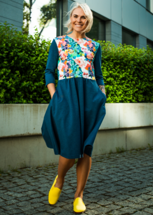 Armas sinine  taskutega kleit Brita Kevad- kohe laos suurused XS, S ja XL-teised suurused tellimisel-KLIENTIDE LEMMIK - Image 3