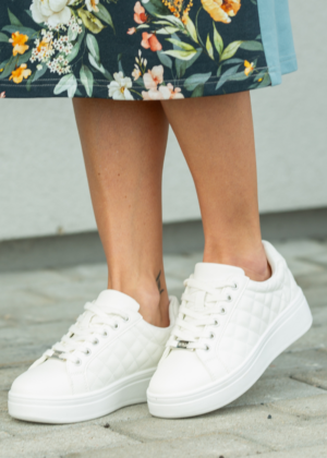 DUFFY valged tepitud mustriga naiste vabaaja jalatsid- KOHE LAOS VIIMASED - Image 3