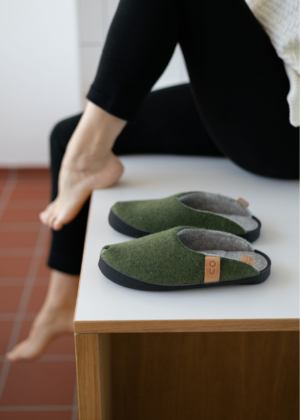 TOKU Brüssels Eesti käsitöö sussid sambla rohelised-KOHE LAOS - Image 4