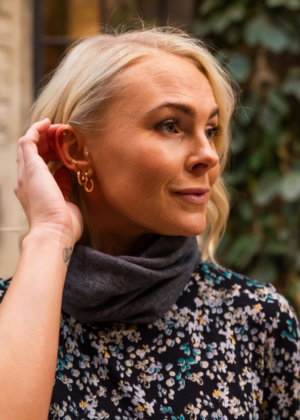 HUPPA NOEL meriinovillane kaelus-sall tumehall-unisex mudel-sobib nii naistele, kui ka meestele-KOHE LAOS - Image 3