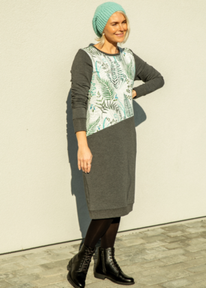 Stiilne tumehall taskutega pusakleit Sõnajalg-Kohe laos suurus S(36/väiksem 38) - Image 1