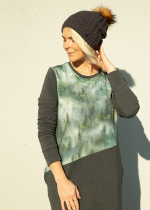 Stiilne tumehall taskutega pusakleit Udune Mets-Kohe laos suurus M(38-40) - Image 3