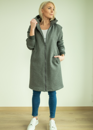 YEMI DISAIN tumehall kapuutsiga pusa-jakk -kohe laos XL