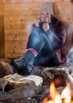 KUOMA naiste talvesaapad hallid pihlaka mustriga -sooja karvase sisevoodriga ja vett hülgavast materjalist-KOHE LAOS-KIIRE TARNE - Image 9