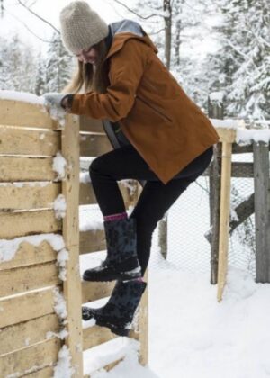 KUOMA naiste talvesaapad hallid pihlaka mustriga -sooja karvase sisevoodriga ja vett hülgavast materjalist-KOHE LAOS-KIIRE TARNE - Image 2