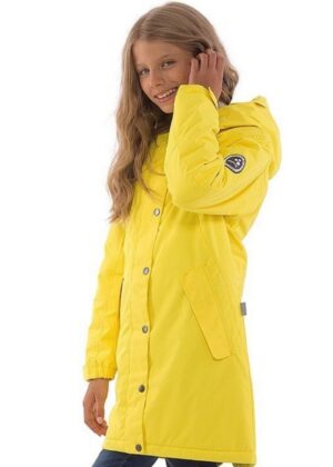 HUPPA kollane tüdrukute vihma ja tuulekindel kevad-sügis parka 40 gr soojustusega-KOHE LAOS
