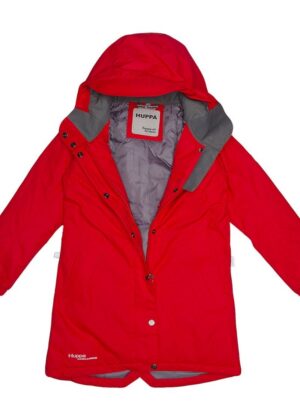 HUPPA punane tüdrukute vihma ja tuulekindel kevad-sügis parka 40 gr soojustusega-KOHE LAOS - Image 4