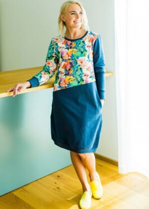 Stiilne sinine taskutega pusakleit Kevad-tellimisel -kohe laos suurus S-KLIENTIDE LEMMIK - Image 4