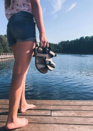 NATURAALSEST NAHAST Omaking  Classical kerged  sandaalid Liiva valge-KOHE LAOS-KIIRE TARNE - Image 5