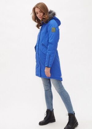 HUPPA vihma ja tuulekindel KUNSTKARVAGA soe naiste talveparka Vivian sinine-KOHE LAOS-SUPER HIND - Image 4