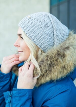 TIINA MÜTSID puuvillasest lõngast käsitöö müts helehall-KOHE LAOS - Image 2