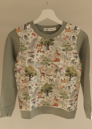 Armas puuvillasest kangast mahe roheline laste  pusa Metsloomad- tellimisel