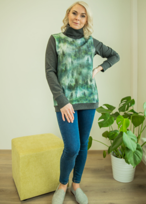 Stiilne kõrge kaelusega  tumehall pusa Udune Mets-kohe laos suurus M ja XL - teised suurused tellimisel - Image 3