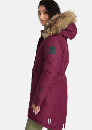 Huppa naiste talveparka Vivian bordoolilla naturaalkarvaga 200 gr soojustusega-kohe laos-SUPER HIND - Image 5