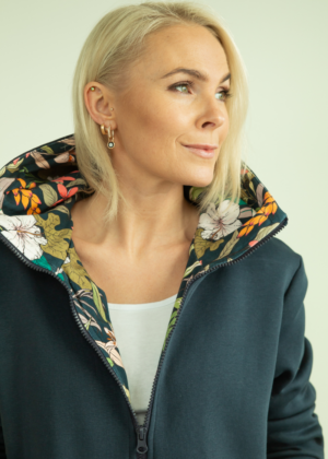 YEMI DISAIN tumesinine kapuutsiga pusa-jakk Dzungel-KLIENTIDE LEMMIK-KOHE LAOS viimane suurus L - Image 6