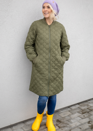 VERO MODA tepitud mustriga roheline naiste kevad-sügis jope Mallie -UUDIS-KOHE LAOS - Image 2