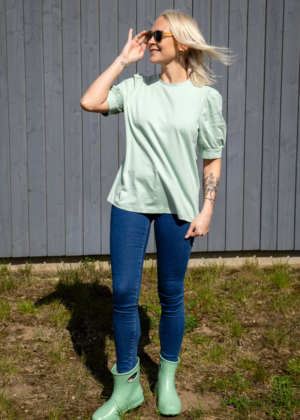 VERO MODA orgaanilisest puuvillast särk Kerry mündiroheline -KOHE LAOS - Image 8