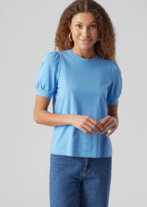 VERO MODA orgaanilisest puuvillast särk Kerry sinine-KOHE LAOS - Image 4