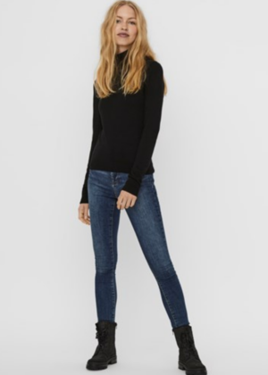 VERO MODA kõrge kaelusega naiste kampsun Glory must-KOHE LAOS-HEA HIND-KIIRE TARNE - Image 2