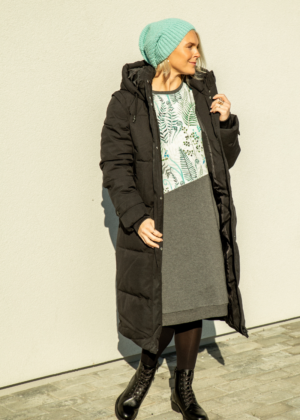 Stiilne tumehall taskutega pusakleit Sõnajalg-Kohe laos suurus S(36/väiksem 38) - Image 2